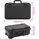  Prijenosni kovčeg crni 55 x 35 x 22,5 cm od PP-a | shoptok.hr