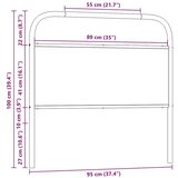  Uzglavlje smeđa boja hrasta 90 cm čelik i konstruirano drvo | shoptok.hr