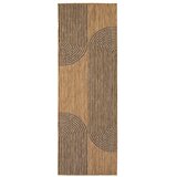 Ayyildiz Carpets Črn/rjav zunanji in notranji tekač 80x250 cm Mira 1453 – u