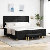  s opruga kutije s uzglavljem Crna 200 x 200 cm tkanina | shoptok.hr
