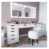 Hanah home Duru 1600-55 Matte White Make-Up Table | Eponuda.com