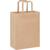  Papirnate vrećice 250 kom s ručkama smeđe 21x11x28 cm | Eponuda.com