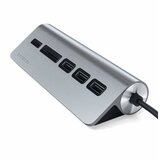 Satechi aluminium type-c usb hub 3x usb 3.0/MicroSD/ siva | ePonuda.com