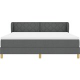 vidaXL Box Spring Postelja z Vzmetnico - Temno Siva, 180x200 cm, Tkanina | Shoptok.si