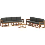  Set vanjskih sofa s jastukom 9 pcs Prirodna i antracit | Eponuda.ba