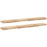  Plutajuće police 2 kom 160x20x4 cm od neobrađenog drva bagrema | shoptok.hr