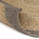 vidaXL Preproga iz jute s sivim robom ročno delo 240 cm | Shoptok.si