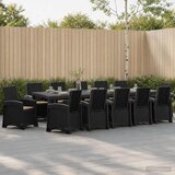  Vrtni set za objed 14 kom. Antracit i sivosmeđa PP | shoptok.hr