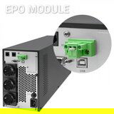 Qoltec 52281 uninterruptible power supply (UPS) Double-conversion (Online) 2 kVA 2000 W 3 AC outlet(s) | shoptok.hr