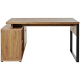 Livetastic KOTNA PISALNA MIZA kovina, leseni material antracit, barve hrasta | Shoptok.si