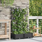  Vrtna saksija 2 pcs Crna 80 x 40 x 125,5 cm Plastika | shoptok.hr