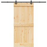 vidaXL Drsna vrata s kompletom vodil 95x210 cm trdna borovina | Shoptok.si