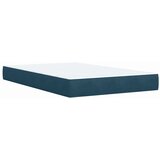 Krevet s oprugama i madracem plavi 120 x 200 cm baršun | Eponuda.com