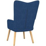  Stolica za opuštanje s osloncem za noge plava od tkanine | shoptok.hr