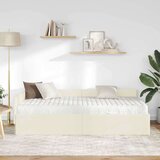  Kotni okvir postelje z matrico Drugo 2 pcs krema Žamet, (5000123381) | Shoptok.si