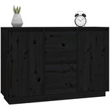  Komoda crna 111 x 34 x 75 cm od masivne borovine | shoptok.hr