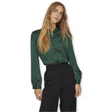 Vila Topi & Bluze Noos Ellette Satin Shirt L/S - Pineneedle Zelena Cene