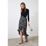 Trendyol Ženska suknja sa cvjetnim uzorkom crna siva Cene