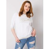 Fashion Hunters White blouse with an application and an inscription Cene