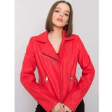 Fashion Hunters Svijetlocrvena jakna od ekološke kože Cene