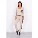 Kesi Set with panther motif beige | Shoptok.si