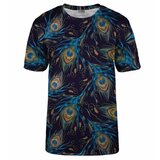 Bittersweet Paris Unisex's Embroidery Peacock T-Shirt Tsh Bsp622 Navy Blue Cene
