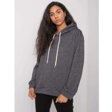 Fashion Hunters Women's dark gray hoodie Cene
