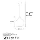 Opviq lights Viseća svjetiljka u bakrenoj boji s metalnim sjenilom ø 20 cm Murek – | shoptok.hr
