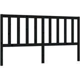  Posteljno vzglavje črno 206x4x100 cm trdna borovina, (20685121) | Shoptok.si