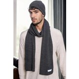 Dewberry 35261 Mens Scarf Beret Set-ANTHRACITE | Shoptok.si
