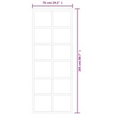  Klizna vrata od stakla ESG i aluminija 76 x 205 cm crna | shoptok.hr