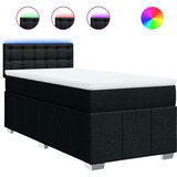 Box spring krevet s madracem crni 80 x 200 cm od tkanine | shoptok.hr