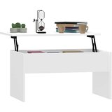  Stolić za kavu sjajni bijeli 80x50,5x41,5 cm konstruirano drvo | Shoptok.si