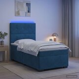  Boxspring krevet s madracem Plava 80 x 200 cm Baršun Cijene