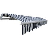  Sklopiva motorizirana tenda 400 cm plavo-bijela | shoptok.hr