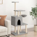 vidaXL Penjalica za mačke sa stupovima za grebanje svjetlosiva 131 cm | shoptok.hr
