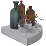 vidaXL Kutne zidne police 2 kom siva boja betona 25 x 25 x 3,8 cm MDF | shoptok.hr