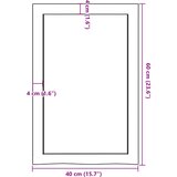  Kupaonska radna ploča tamnosmeđa 40x60x(2-4) cm tretirano drvo | shoptok.hr
