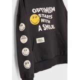 Sinsay Dukserica s kapuljačom s printom Smiley World | shoptok.hr