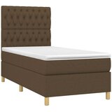  box spring s madracem LED tamnosmeđi 100x200 cm tkanina | shoptok.hr