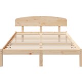 vidaXL posteljni okvir s hrbtno podporo 150x200 cm iz trdnega bora | Shoptok.si