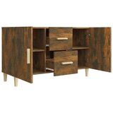 vidaXL Komoda dimljeni hrast 100x36x60 cm konstruiran les | Shoptok.si