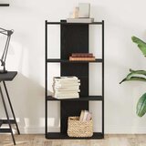  Regal za knjige s 3 razine crni 60x30x120 cm konstruirano drvo | shoptok.hr