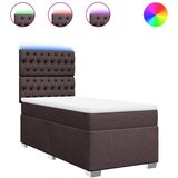 The Living Store Box spring postelja z vzmetnico temno rjava 100x200 cm blago - Box Spring Postelja, (21521041) | Shoptok.si