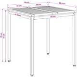  Stol za večeru u vrtu Prirodna i crna 70 x 68,5 x 75 cm | shoptok.hr