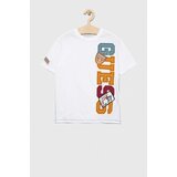 Guess Otroška bombažna kratka majica bela barva | Shoptok.si