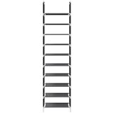 vidaXL Stalak za cipele 10 razina crni 44x28x180 cm netkana tkanina | shoptok.hr