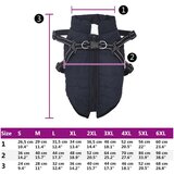 vidaXL Vodootporni reflektirajući kaput s pojasom za pse modri 5XL | shoptok.hr