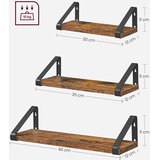 Vasagle komplet 3 rustikalnih stenskih polic | Shoptok.si