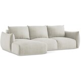 Makamii Bež sklopiva kutna garnitura (s lijevim kutom/s ležaljkom) Leila – | shoptok.hr